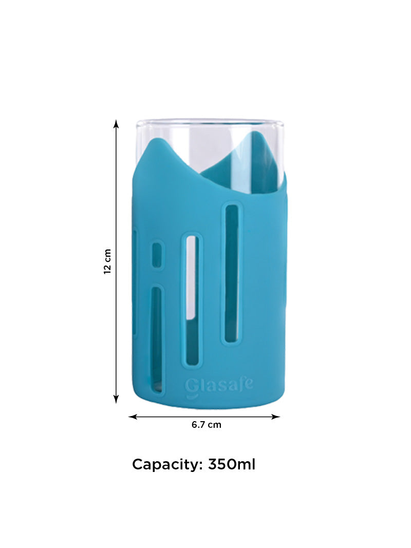 Glasafe Grip 'N' Sip 350ml - Set of 2 (Tranquil Teal)