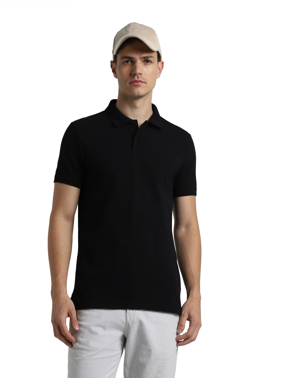 Jack&Jones Jacquard Plain Polo - Black