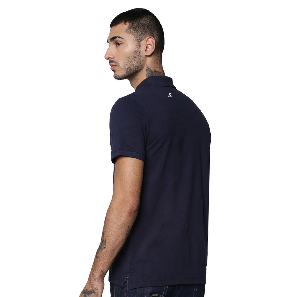 Jack&Jones Solid/Plain Polo - Navy Blue