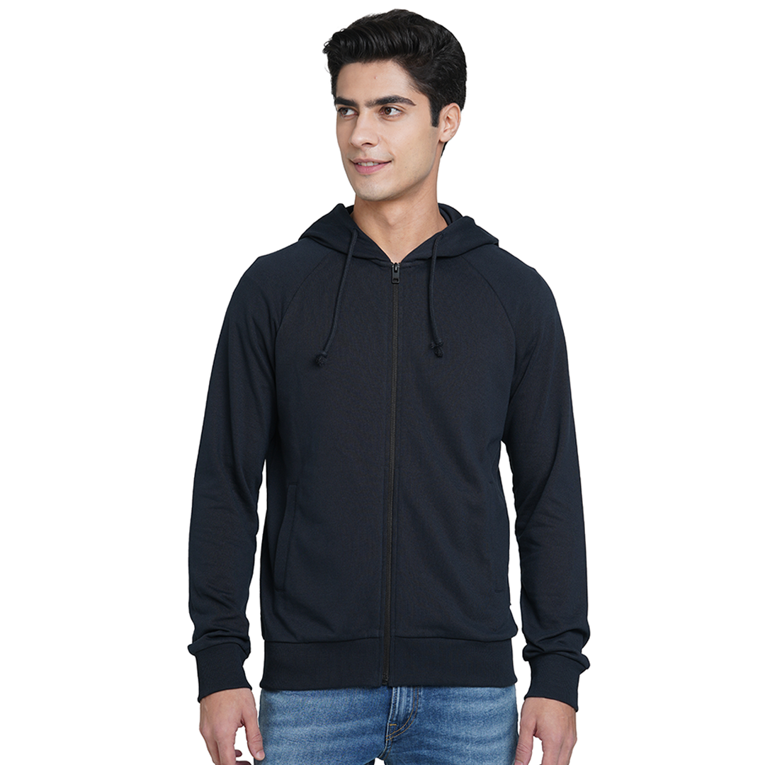 Jack&Jones Austin Hoodie Jacket - Navy Blue