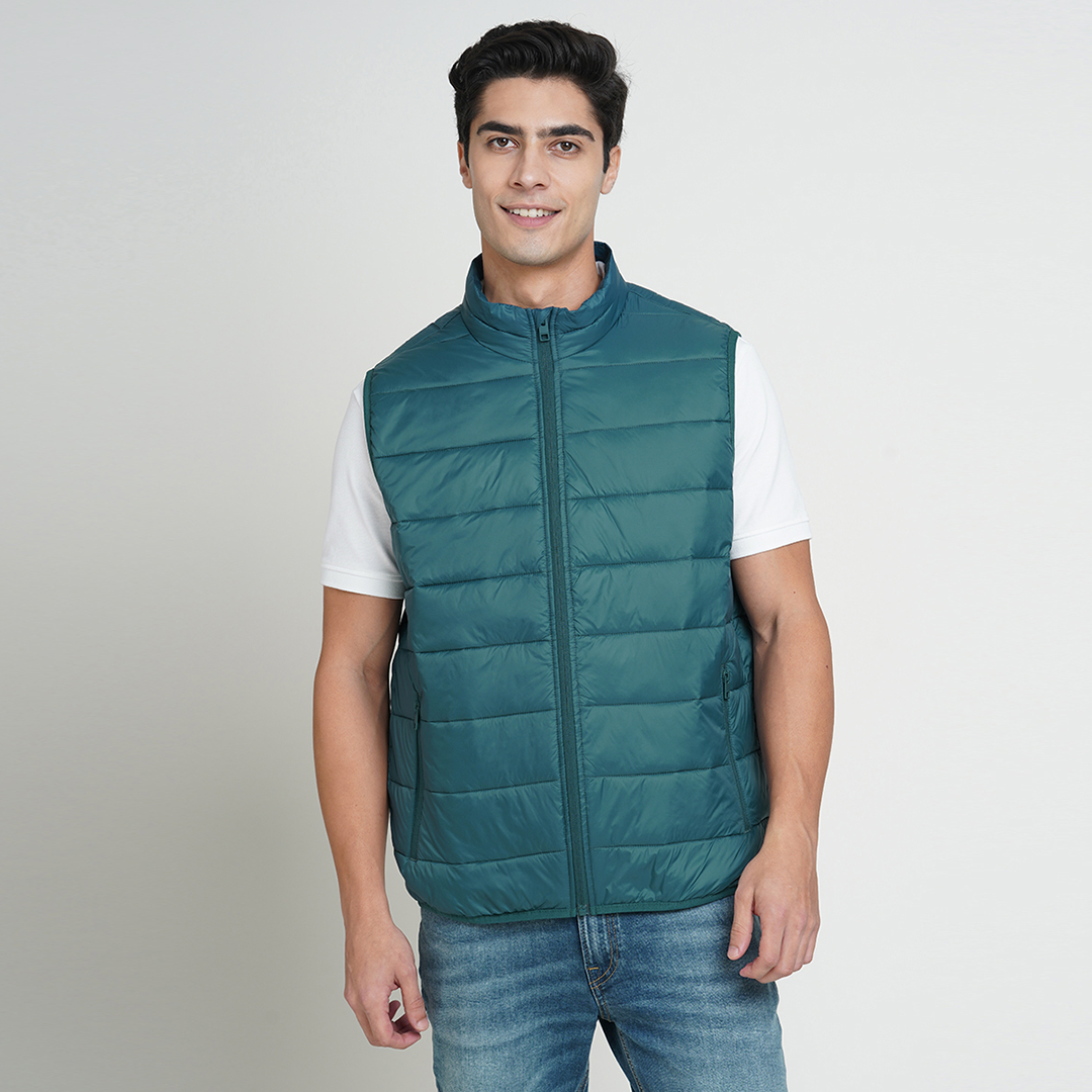 Jack&Jones -  Ethan Sleeveless Puffer Jacket - Petrol