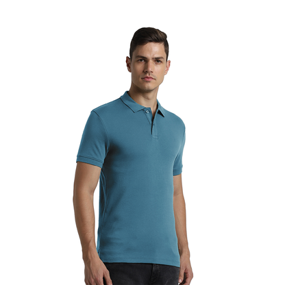 Jack&Jones - Interlock Polo - Teal Blue