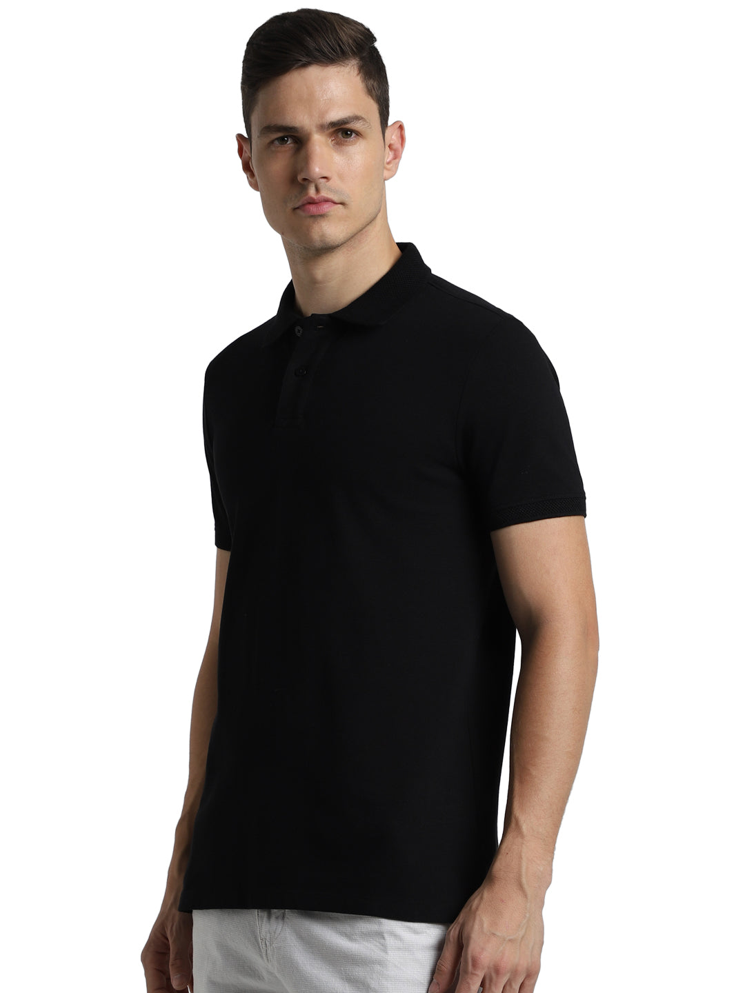 Jack&Jones Jacquard Plain Polo - Black