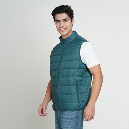 Jack&Jones -  Ethan Sleeveless Puffer Jacket - Petrol