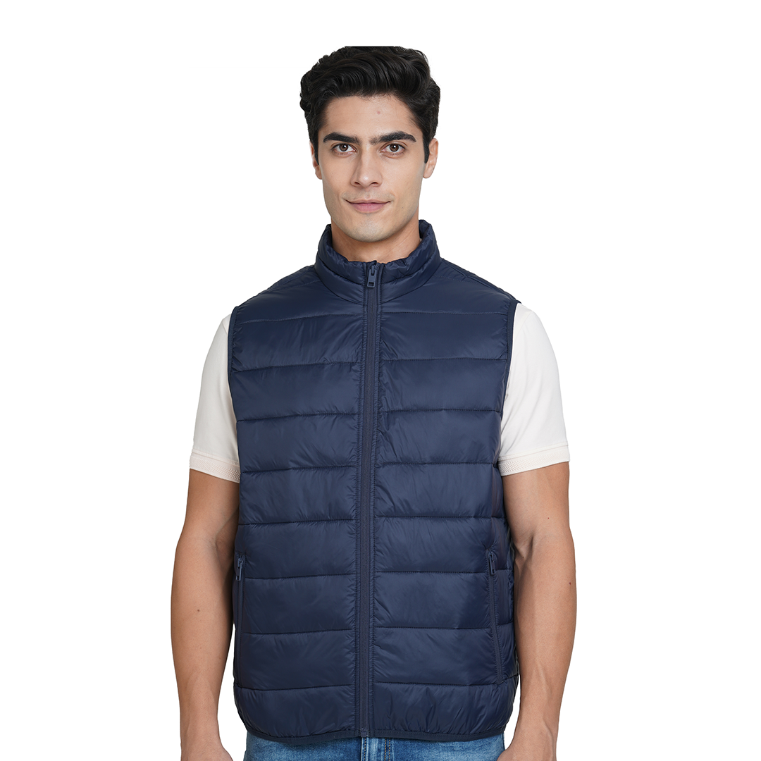Jack&Jones -  Ethan Sleeveless Puffer Jacket - Navy Blue