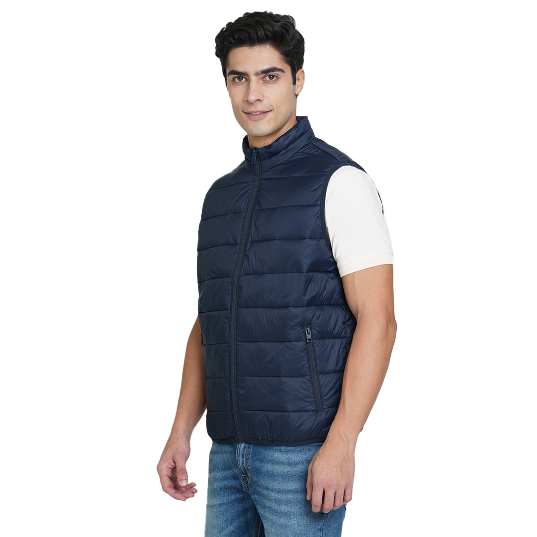 Jack&Jones -  Ethan Sleeveless Puffer Jacket - Navy Blue