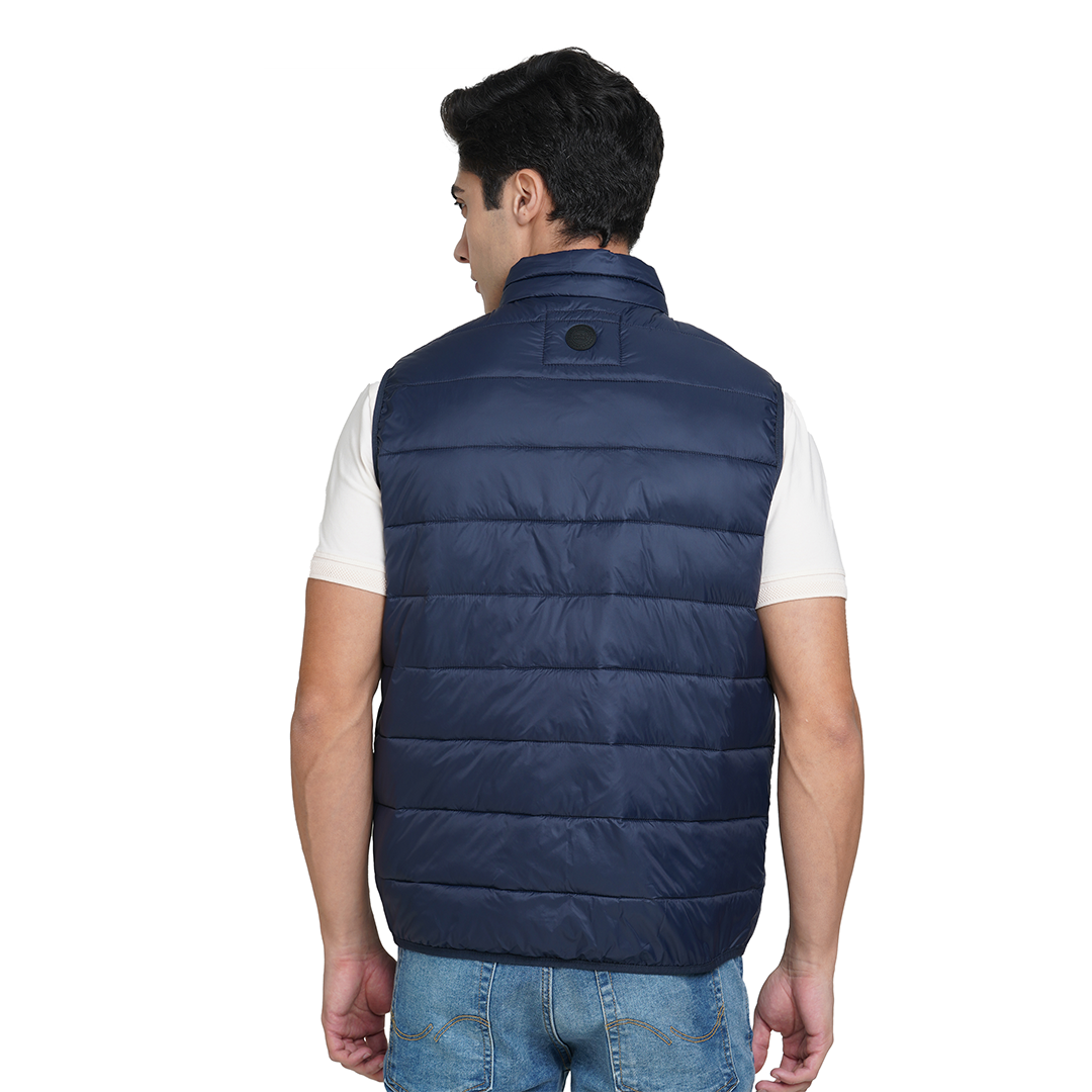 Jack&Jones -  Ethan Sleeveless Puffer Jacket - Navy Blue
