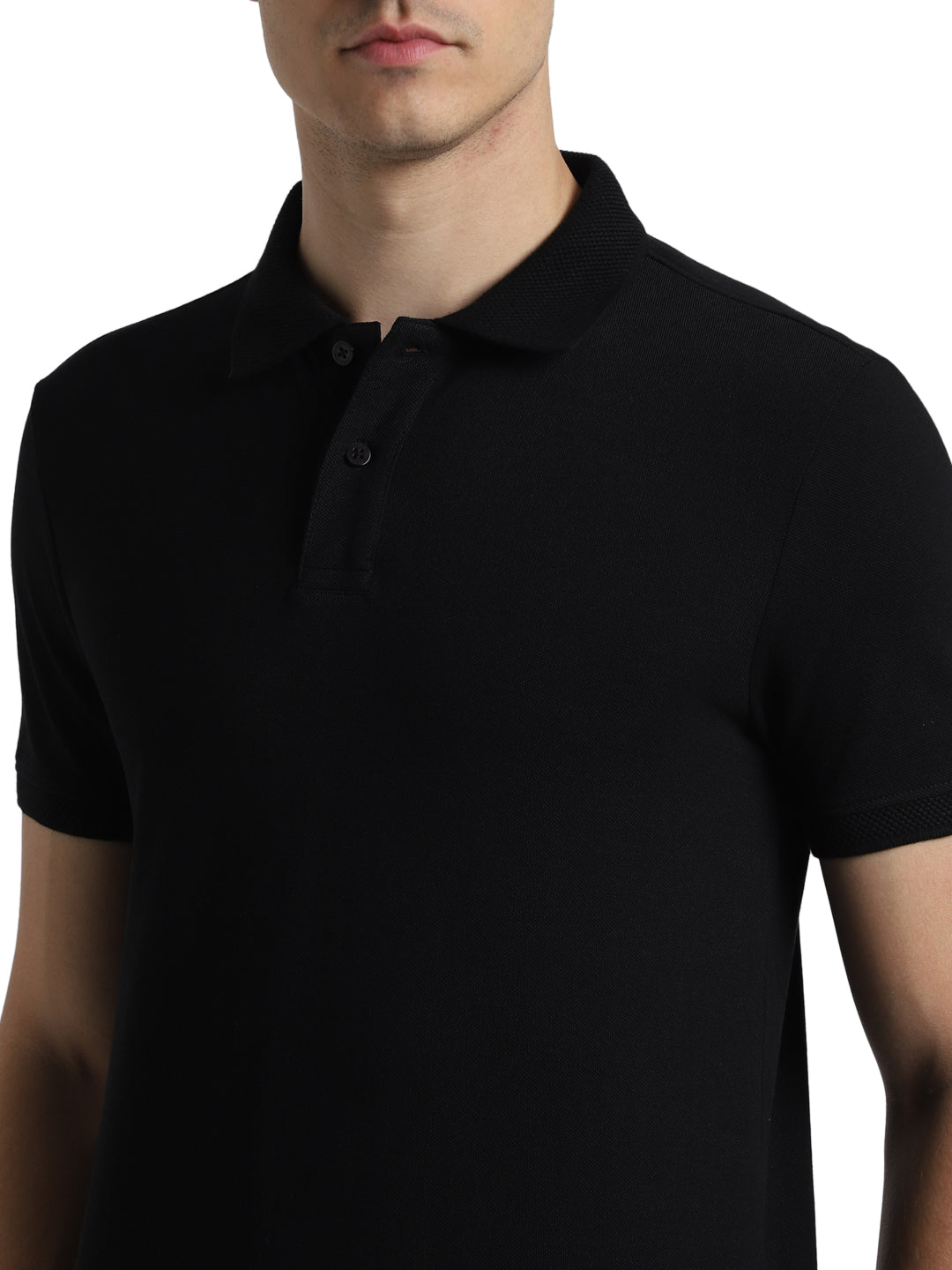 Jack&Jones Jacquard Plain Polo - Black