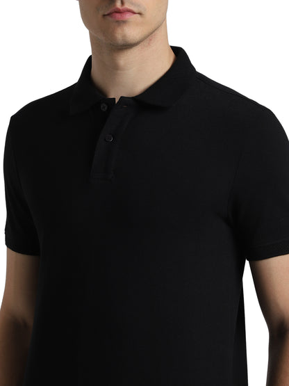 Jack&Jones Jacquard Plain Polo - Black