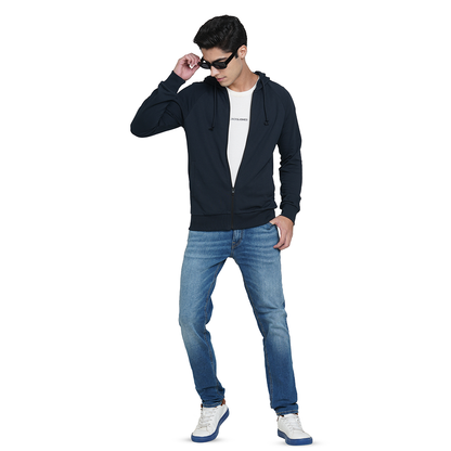 Jack&Jones Austin Hoodie Jacket - Navy Blue