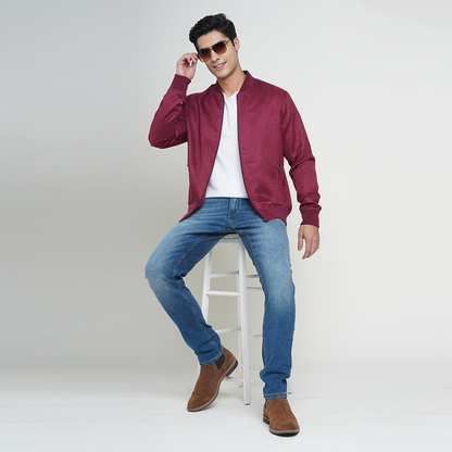 Jack&Jones Faux Suede Jacket - Wine