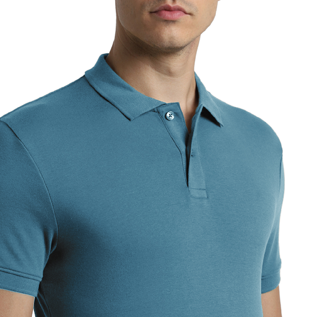 Jack&Jones - Interlock Polo - Teal Blue