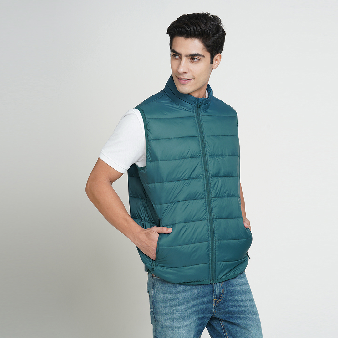 Jack&Jones -  Ethan Sleeveless Puffer Jacket - Petrol