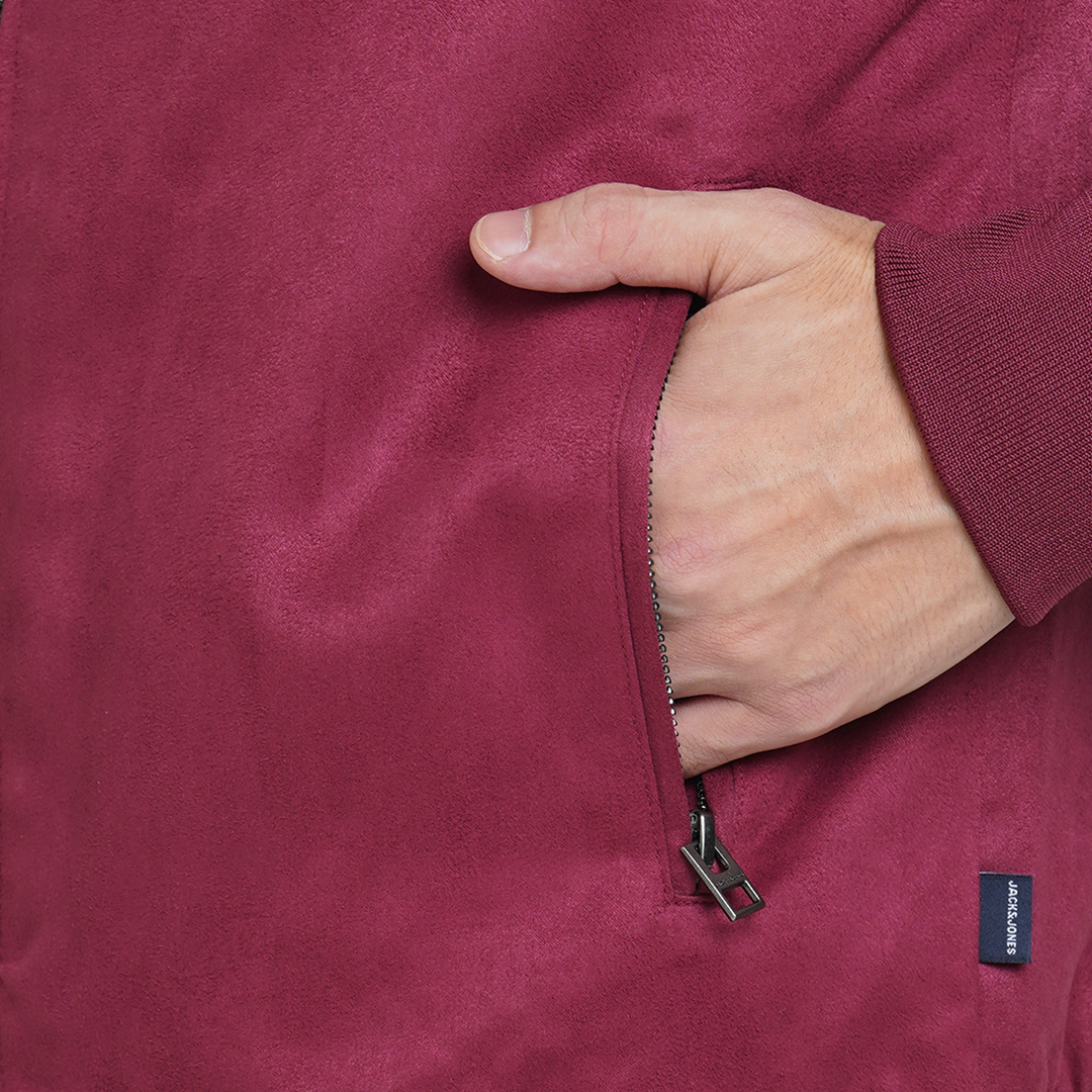 Jack&Jones Faux Suede Jacket - Wine
