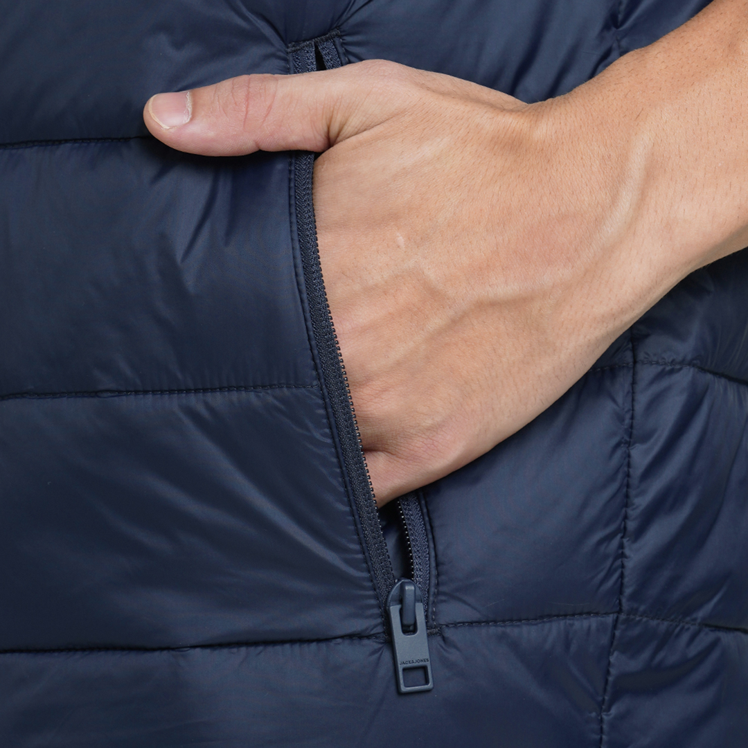 Jack&Jones -  Ethan Sleeveless Puffer Jacket - Navy Blue