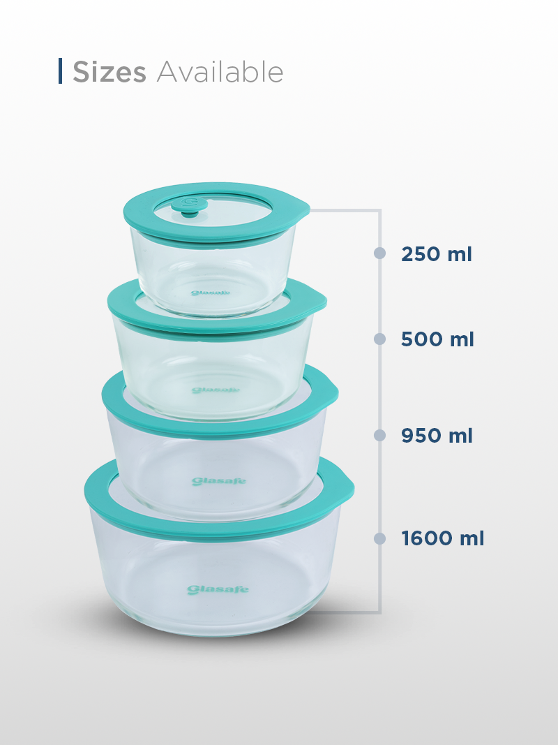 Microwave-Safe Borosilicate Glass Serving Bowl with Lid – 950ml Mellow Mist