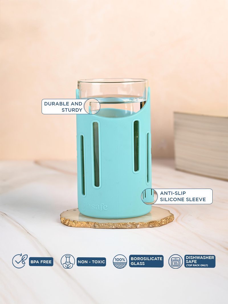 Glasafe Grip 'N' Sip 350ml - Set of 2  (Mellow Mist)