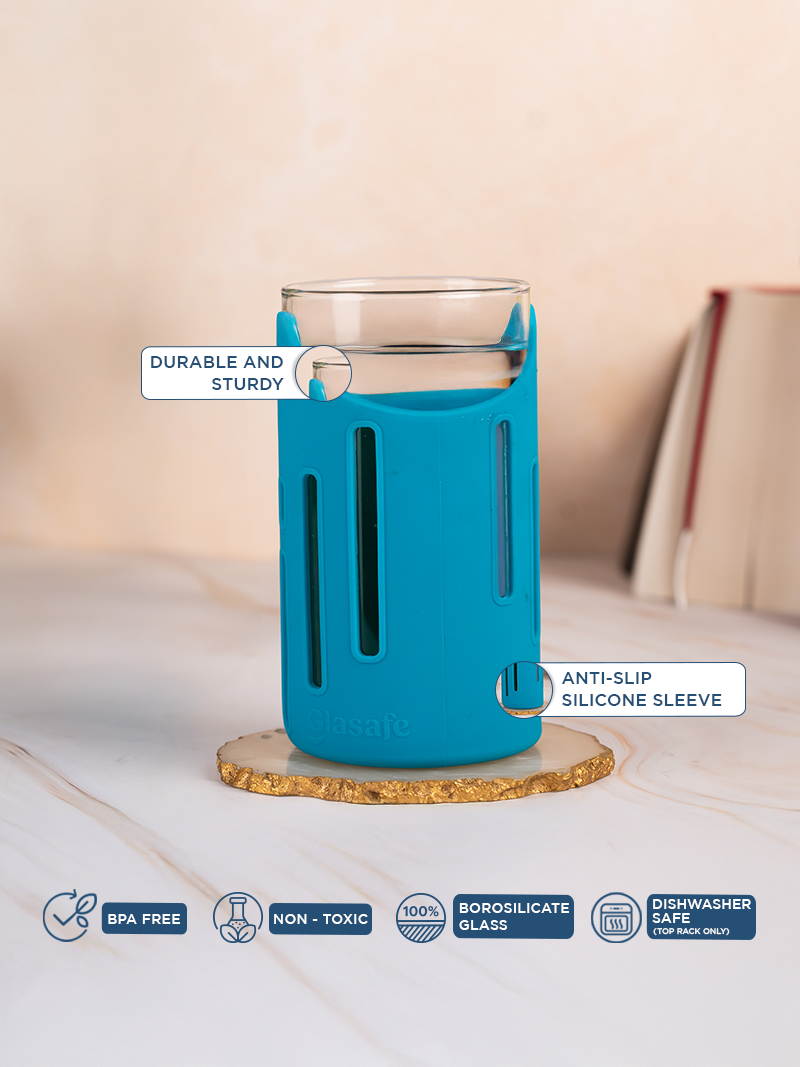 Glasafe Grip 'N' Sip 350ml - Set of 2 (Tranquil Teal)
