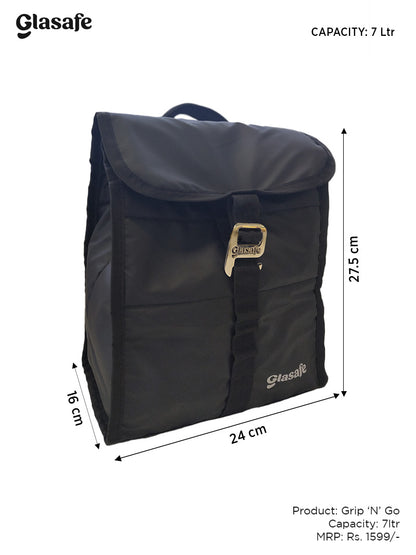 Glasafe Eat Light Combo with Lunch bag Set of 3 (Tiffin: 320mlx1 + 520mlx1)