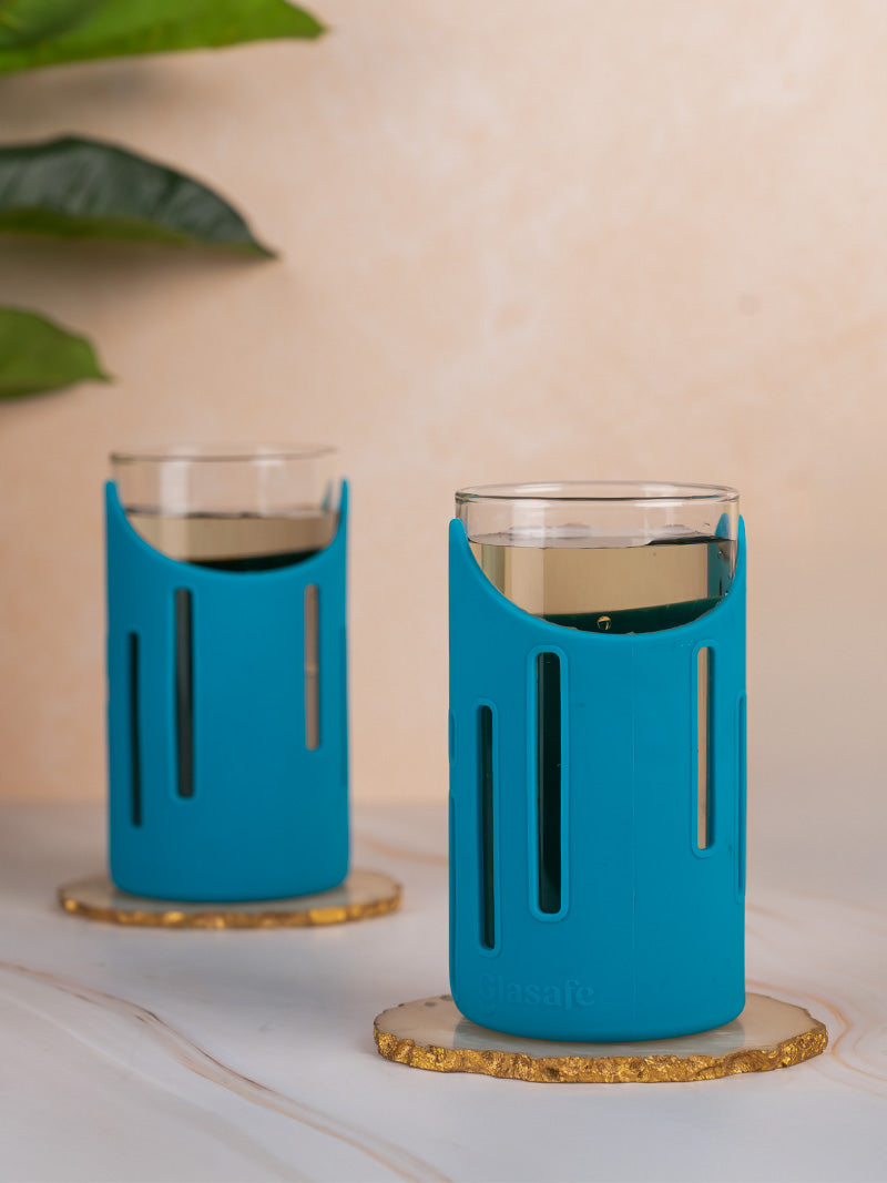Glasafe Grip 'N' Sip 350ml - Set of 2 (Tranquil Teal)