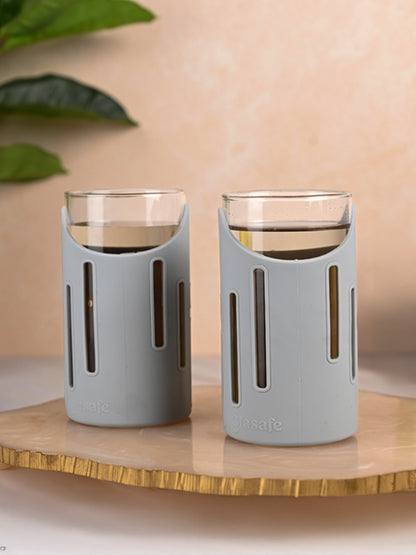 Glasafe Grip 'N' Sip 350ml - Set of 2 (Soothing Slate)