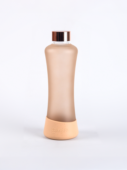 Glasafe SYP Borosilicate Glass Bottle with Silicone base 550ml (Bisque)