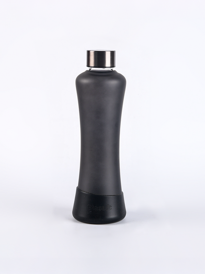 Glasafe SYP Borosilicate Glass Bottle with Sillicone Base 550ml (Noir)