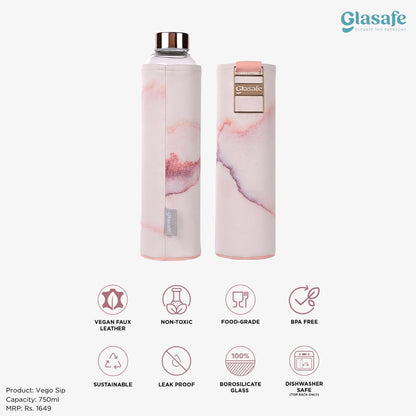 Glasafe Dual Elegance Combo (Vego Sip 750mlx2)
