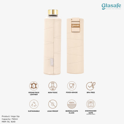 Glasafe Dual Elegance Combo (Vego Sip 750mlx2)