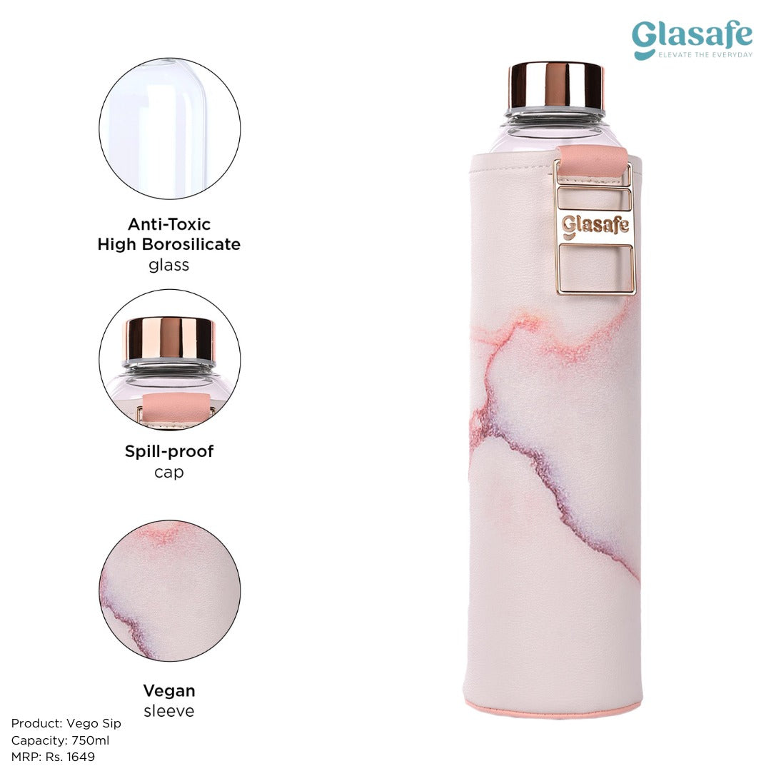 Glasafe Dual Elegance Combo (Vego Sip 750mlx2)