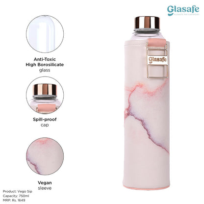 Glasafe Dual Elegance Combo (Vego Sip 750mlx2)