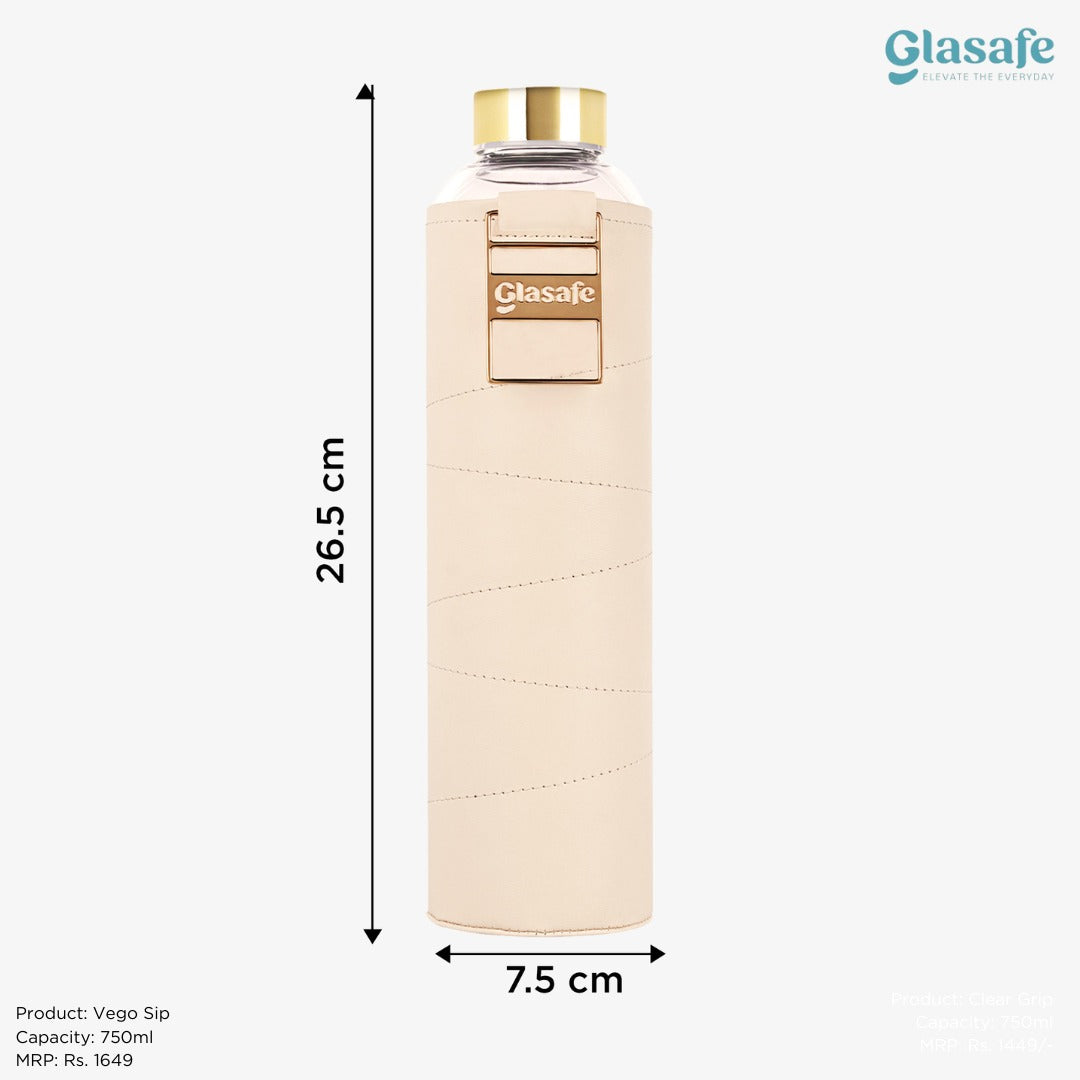 Glasafe Dual Elegance Combo (Vego Sip 750mlx2)