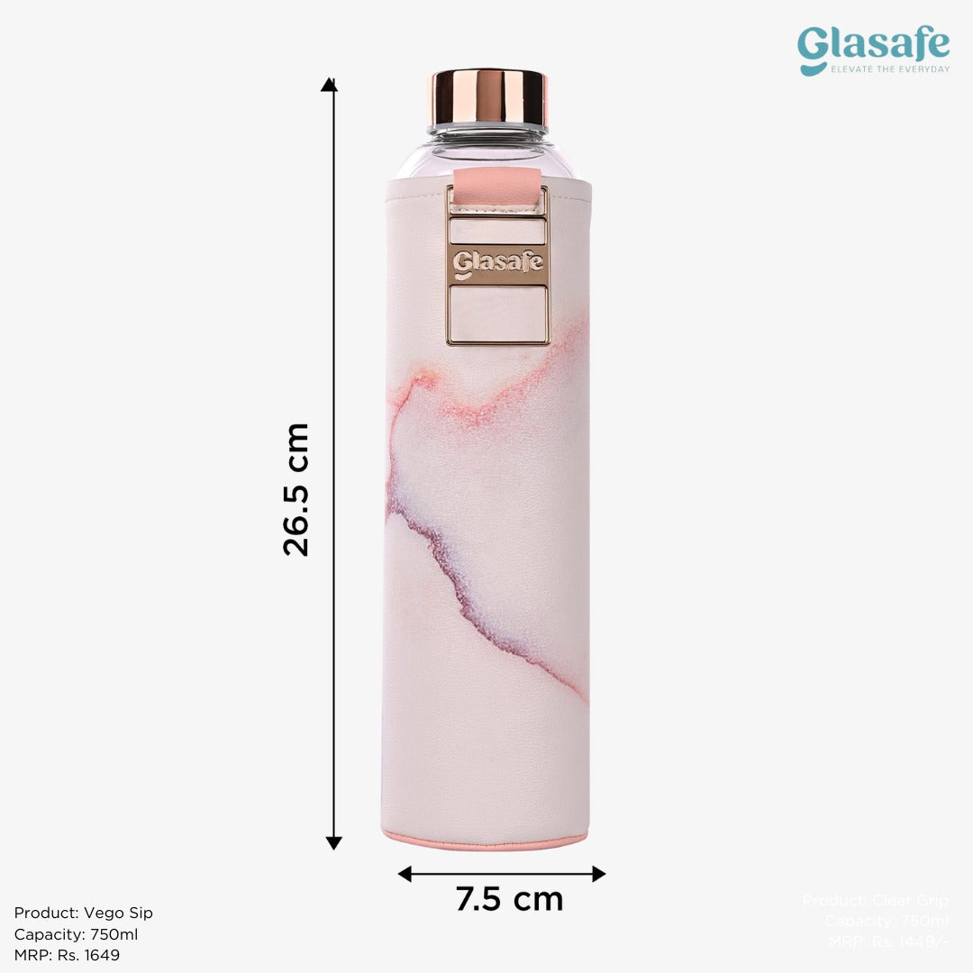 Glasafe Dual Elegance Combo (Vego Sip 750mlx2)