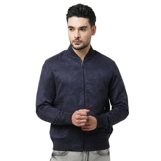 Jack&Jones Faux Suede Jacket - Navy Blue