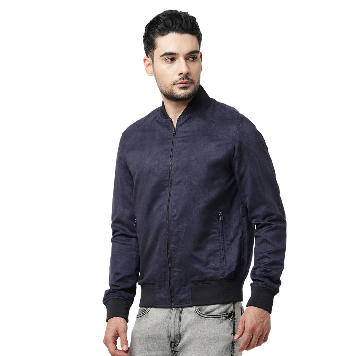 Jack&Jones Faux Suede Jacket - Navy Blue