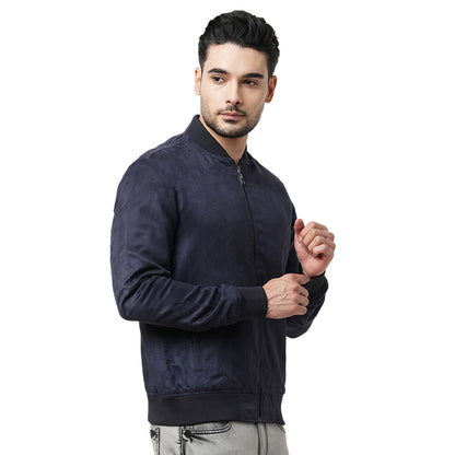 Jack&Jones Faux Suede Jacket - Navy Blue