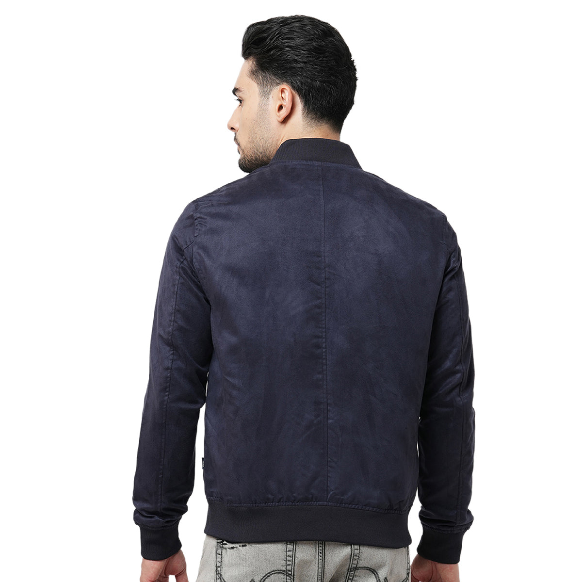 Jack&Jones Faux Suede Jacket - Navy Blue