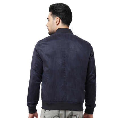 Jack&Jones Faux Suede Jacket - Navy Blue