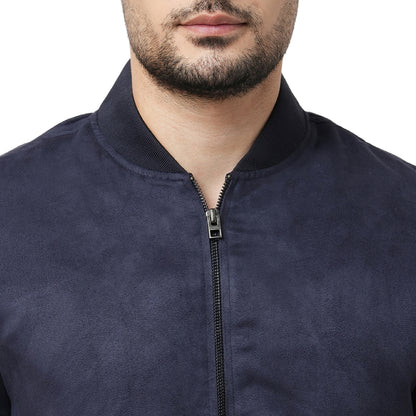 Jack&Jones Faux Suede Jacket - Navy Blue