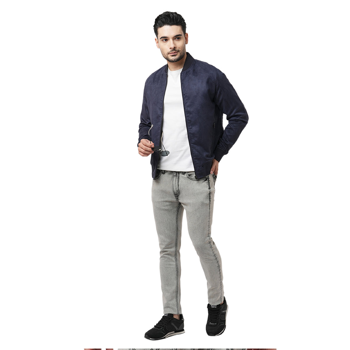 Jack&Jones Faux Suede Jacket - Navy Blue