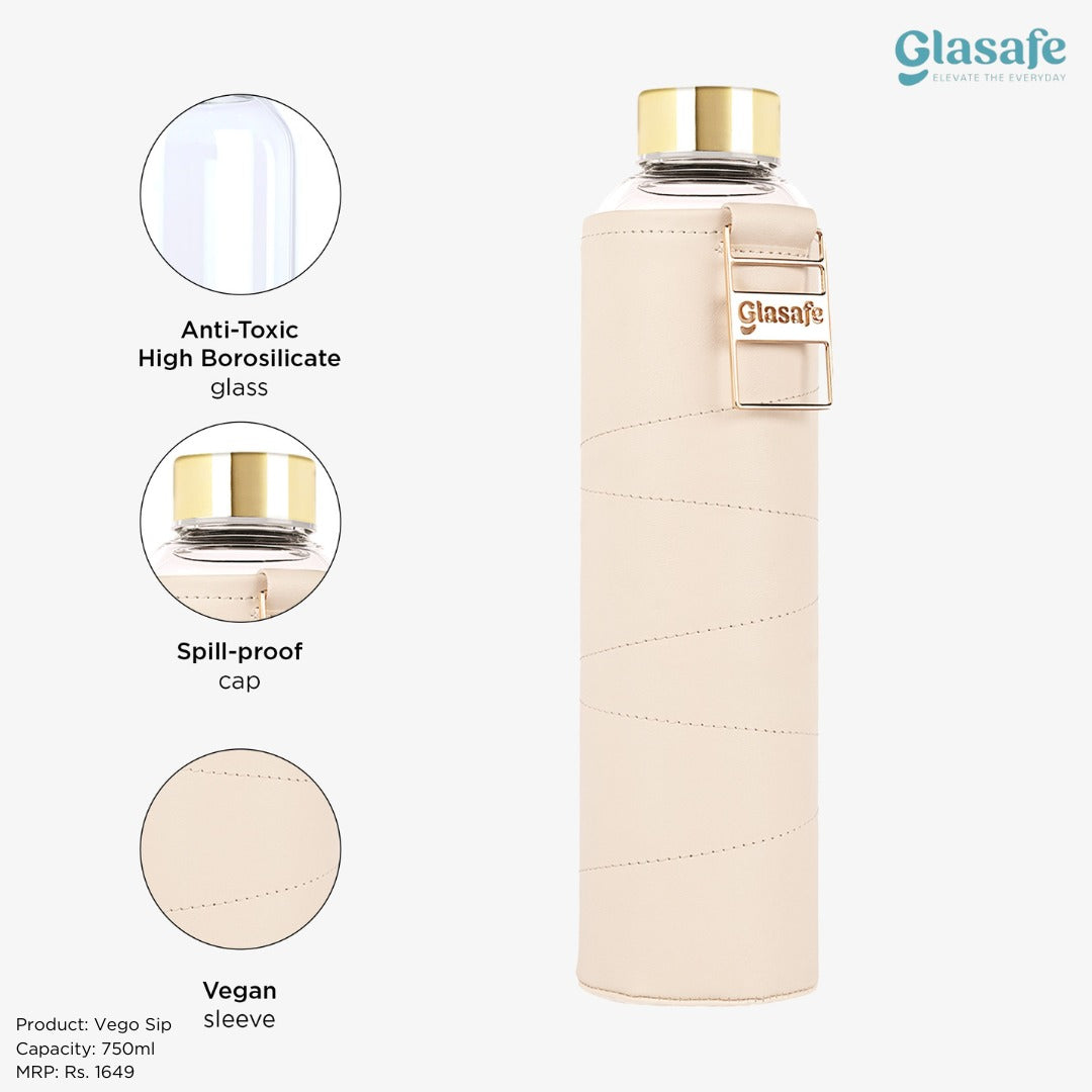 Glasafe Dual Elegance Combo (Vego Sip 750mlx2)