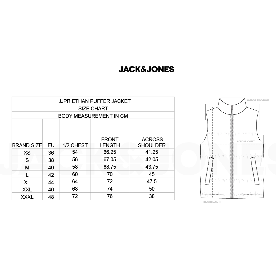 Jack&Jones -  Ethan Sleeveless Puffer Jacket - Navy Blue
