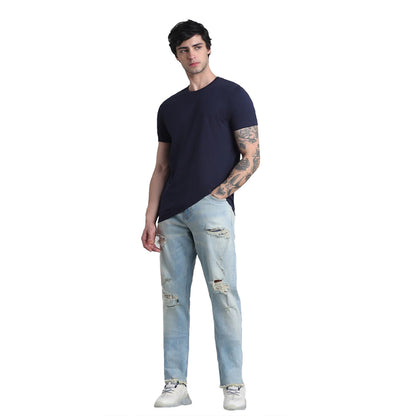 Jack&Jones Joren Round Neck Tee - Navy Blue
