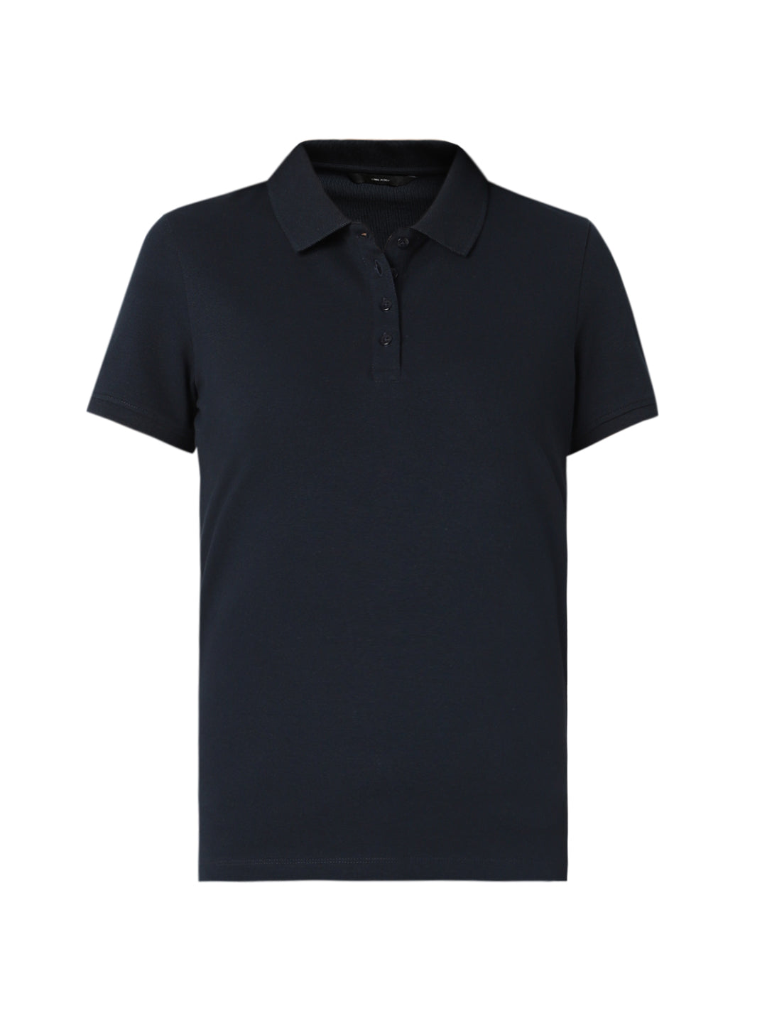 Vero Moda Solid/Plain Polo - Navy Blue