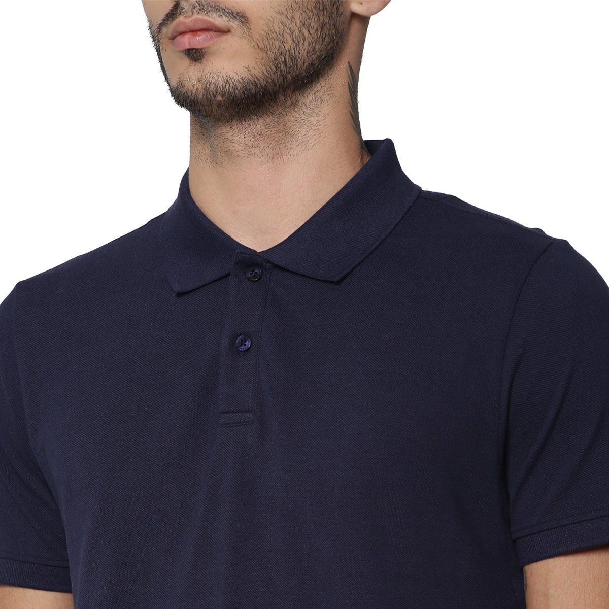 Jack&Jones Solid/Plain Polo - Navy Blue