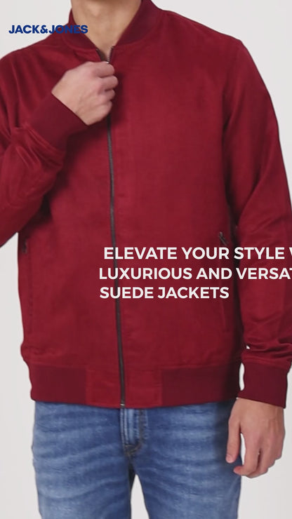Jack&Jones Faux Suede Jacket - Wine