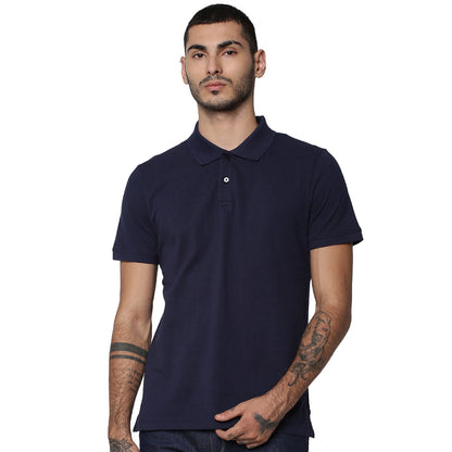 Jack&Jones Solid/Plain Polo - Navy Blue