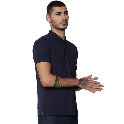 Jack&Jones Solid/Plain Polo - Navy Blue