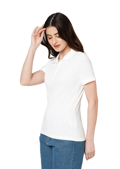 Vero Moda Jacquard Polo - White