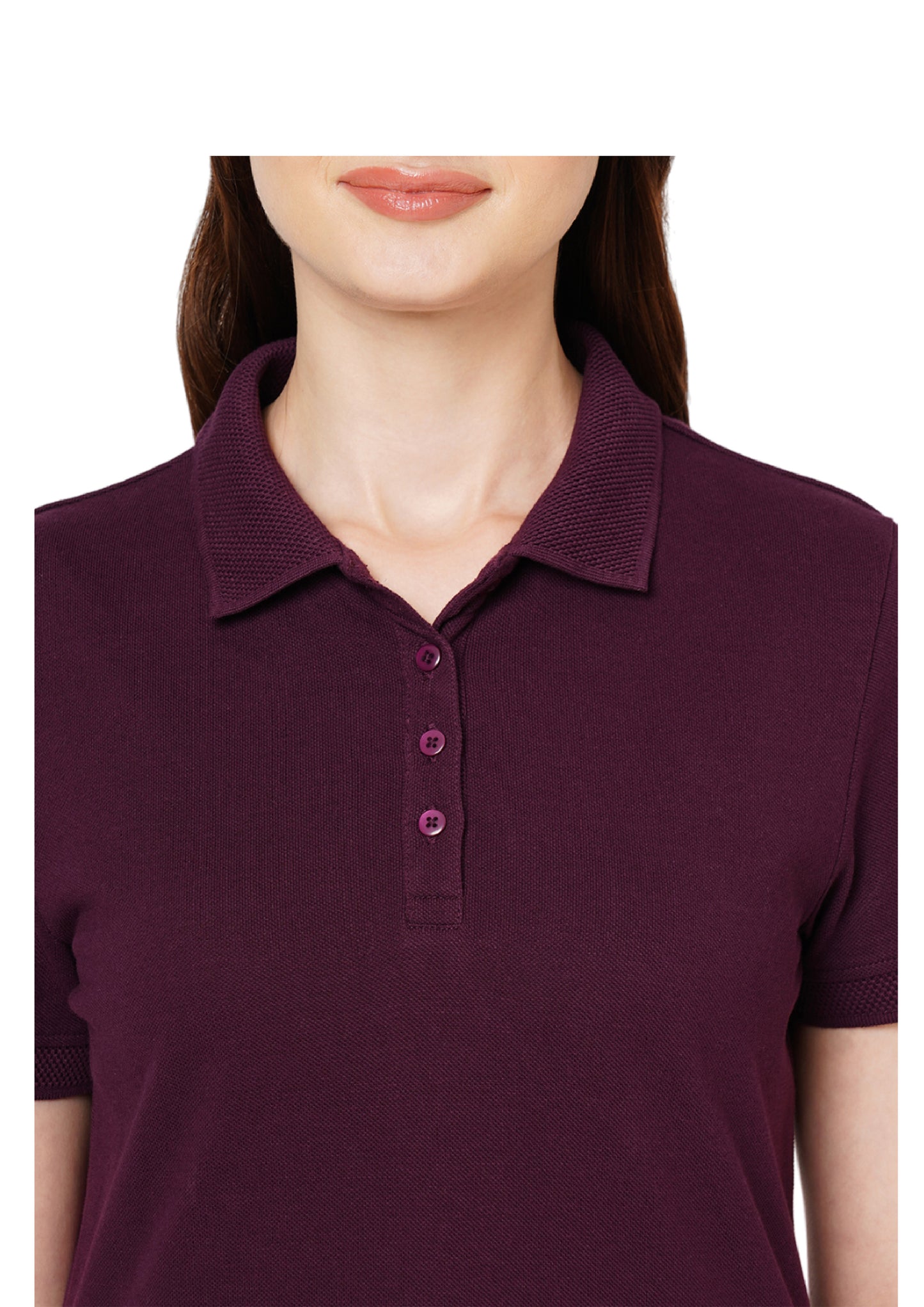 Vero Moda Jacquard Polo - Wine